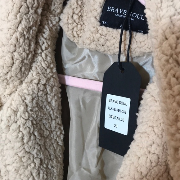 ASOS curve brave soul heavenly long borg coat plus - Picture 7 of 8